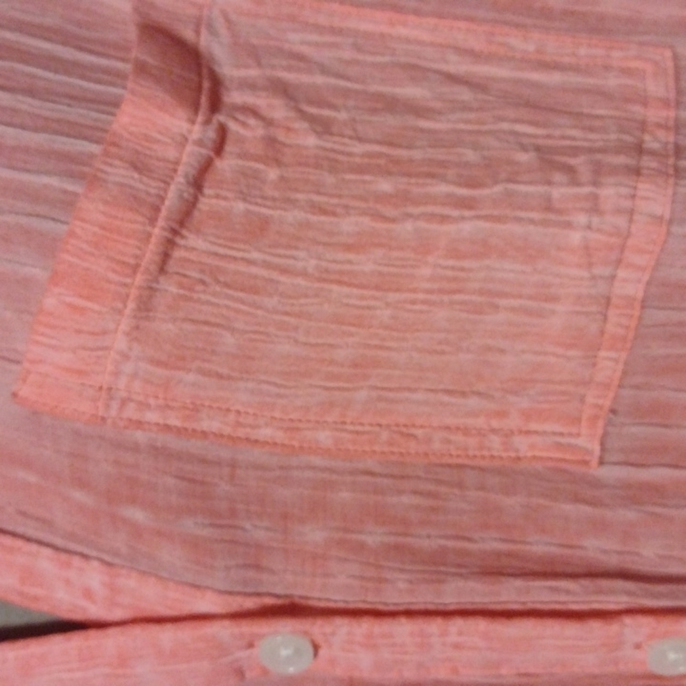 Maurices Large Coral/Salmon Button Down top. - Picture 5 of 7